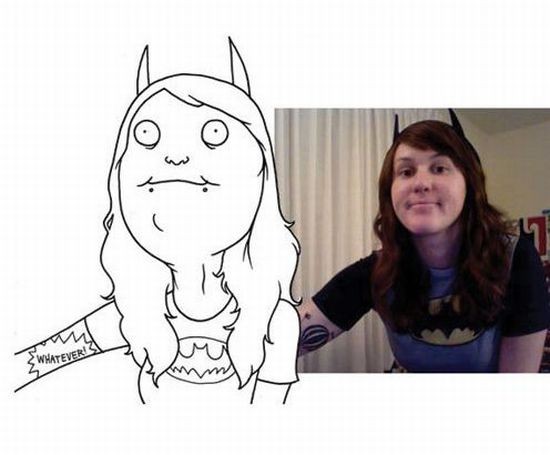 Прикольные портреты, нарисованные по фотографиям