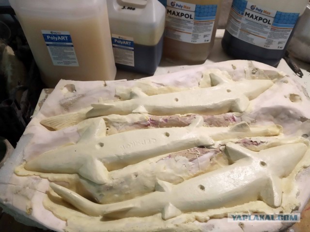 Изготовление декоративного панно "Осетровые"