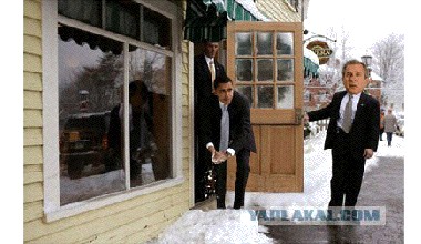 Фотожаба: Снежок от Обамы