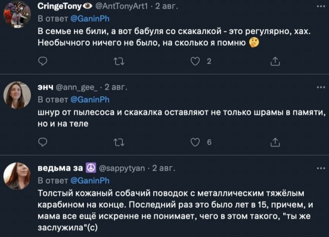 Россияне рассказали, чем их били в детстве