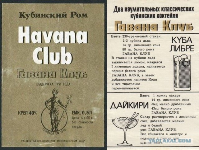 Винная карта СССР: крепкий алкоголь