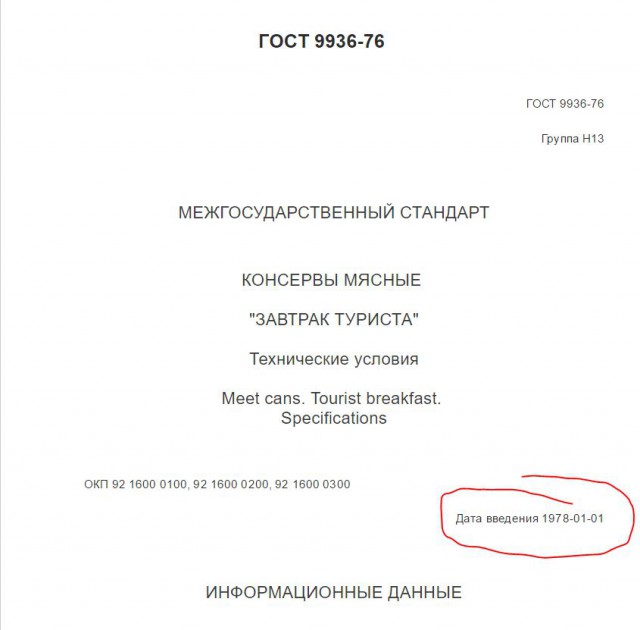 Завтрак туриста - тушенка из далекого СССР