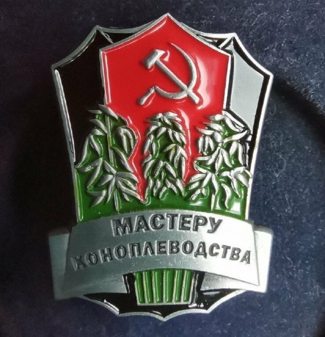 Значок за сбор конопли Значок за сбор конопли соли в моче купить