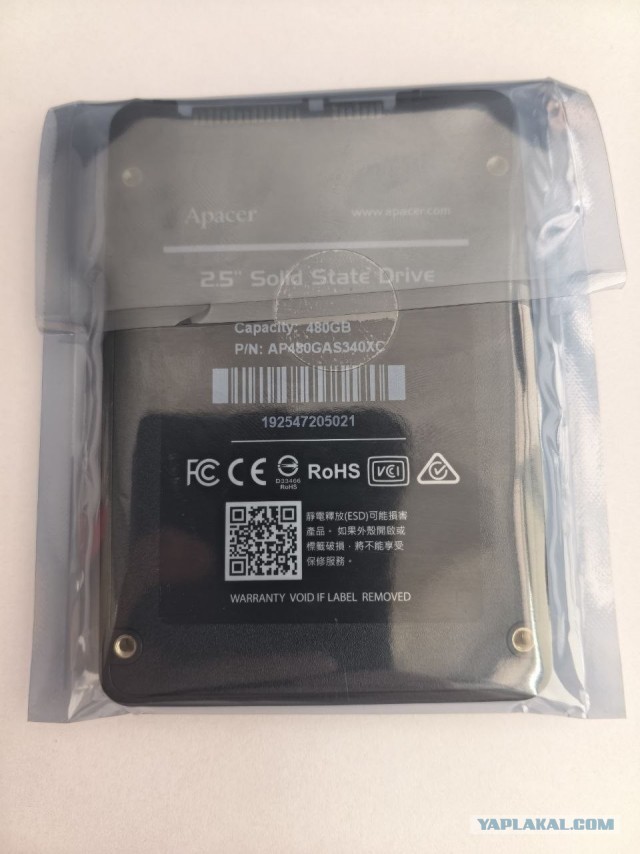 Продам SSD Apacer AS340X 480GB AP480GAS340XC