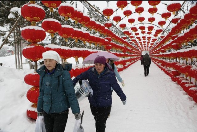 Китай полностью засыпало толстым слоем снега