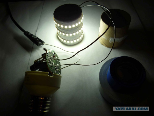 LED-лампочка из сгоревшей сберегайки.