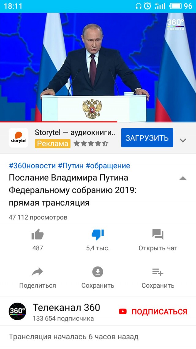 Ежегодное послание президента Федеральному собранию 2019