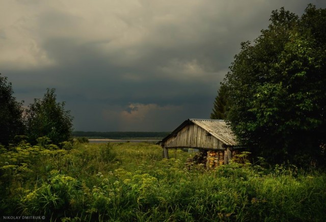 Перед грозой в деревне