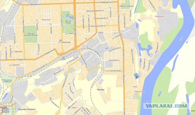 Упал кран. Киров.