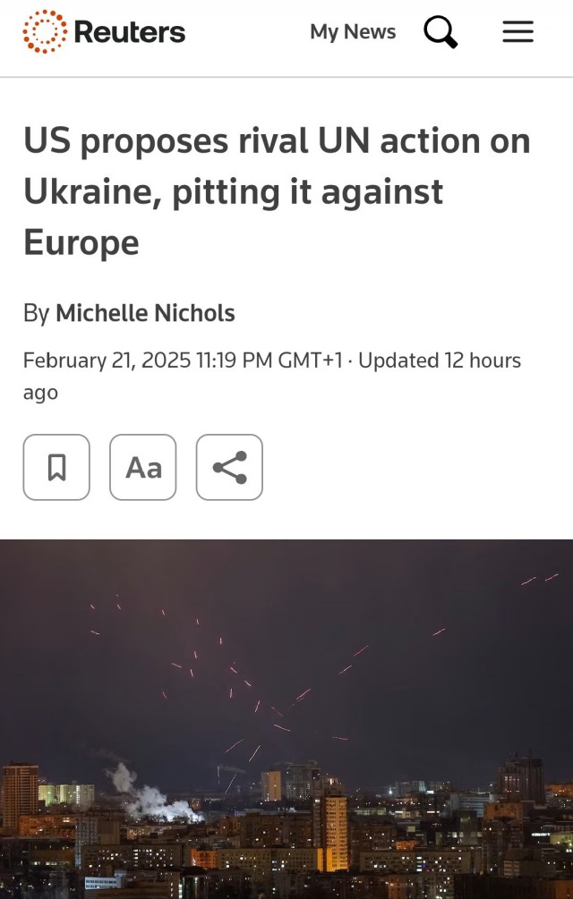 США предложили свой проект резолюции ООН к годовщине российско-украинской войны