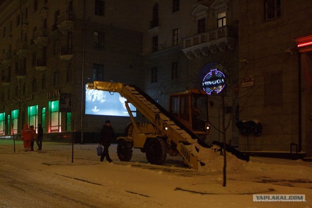 Первая снежная ночь в Минске