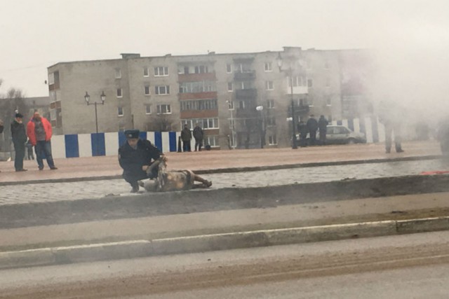 У нового храма в Гусеве совершено самосожжение