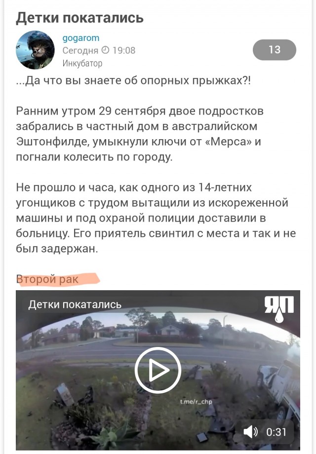 Детки покатались