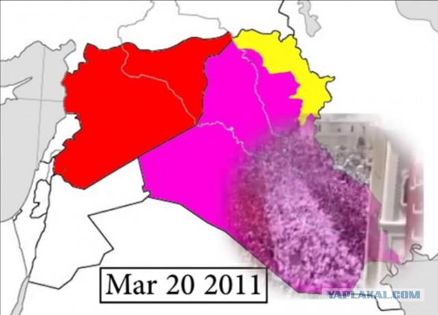 Развитие конфликта в Сирии и Ираке наглядно