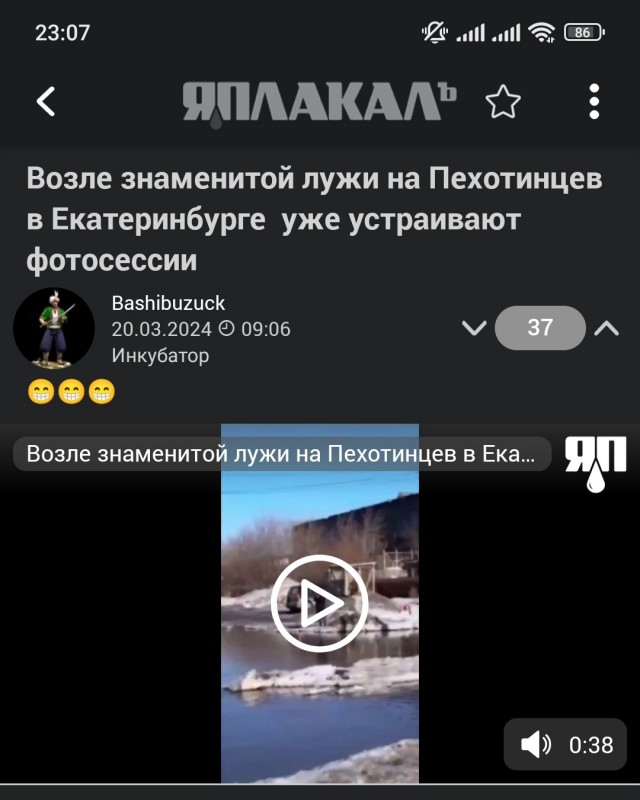 История одной лужи