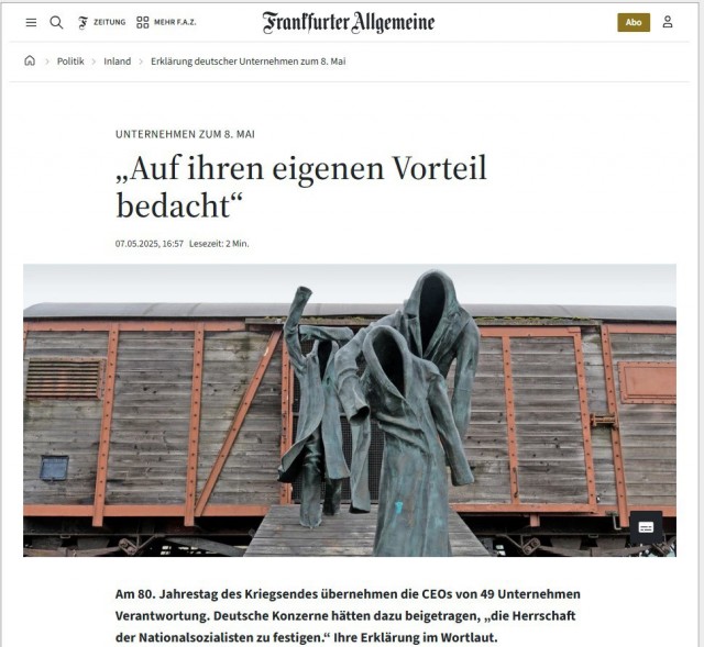 49 немецких компаний признали ответственность за приход к власти в Германии национал-социалистов