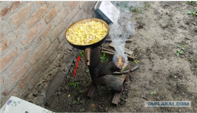 Печка из сотой трубы от скуки
