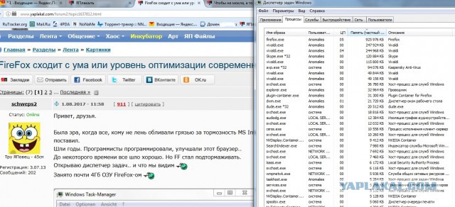 FireFox сходит с ума или уровень оптимизации современного ПО