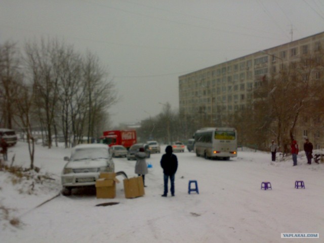 Жертвы первого снега во Владивостоке