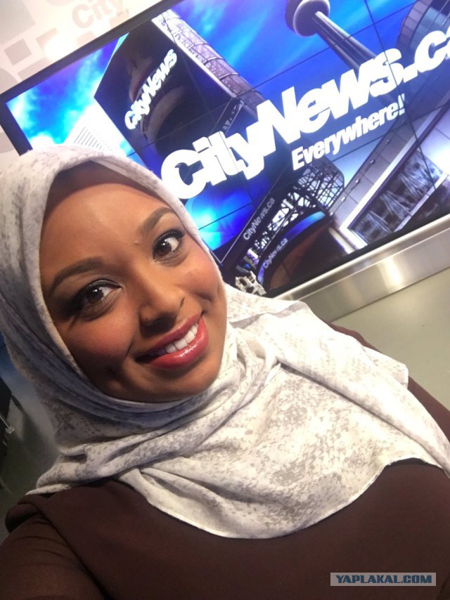 На канадском телевидении ведущая впервые появилась на экране в хиджабе