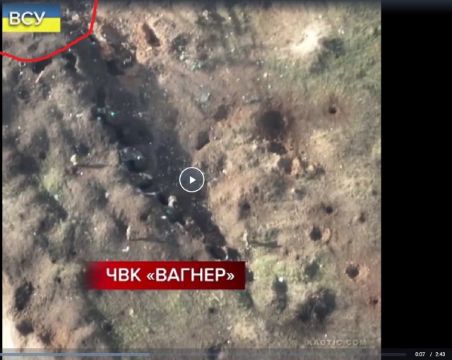 Бойцы ЧВК "Вагнер" атакует холм, где украинцы удерживают позиции