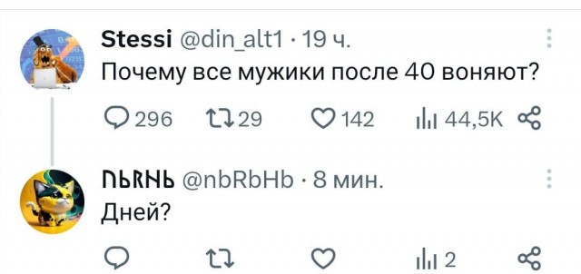 Почему мужики с возрастом начинают вонять