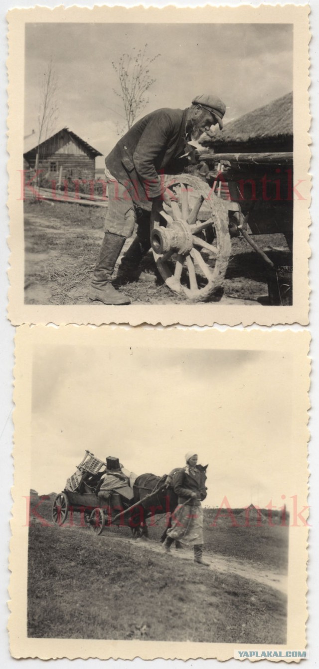 Крестьяне, деревенские  хаты. 1941-1942