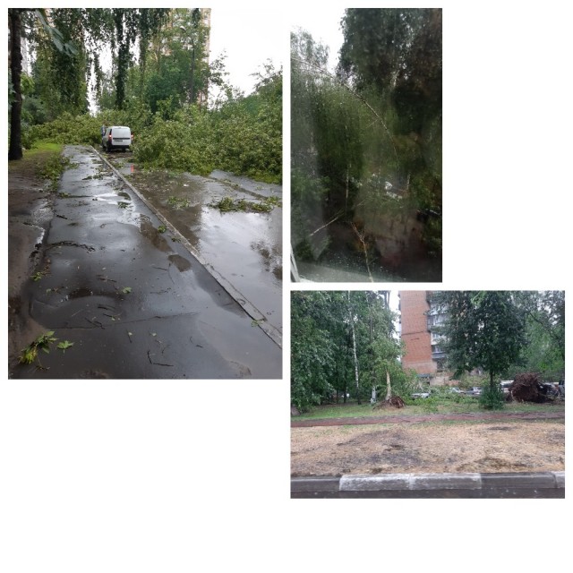 Москва, 28.06.2021, 13:00. Мощная гроза, ливень, ветер, град