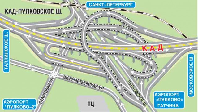 Кад спб развязки схема. Съезд с КАД на Пулковское шоссе. Развязка на Пулковском шоссе Санкт-Петербург. Пулковская развязка КАД СПБ. Схема развязки с КАД на Пулковское шоссе.