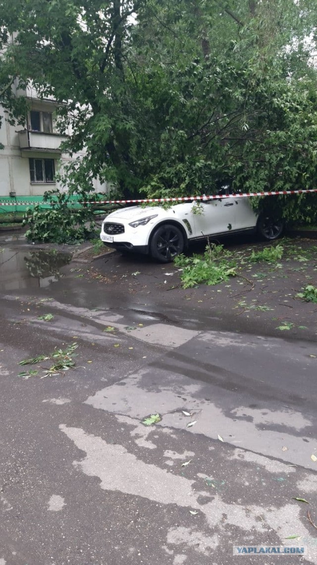 Москва, 28.06.2021, 13:00. Мощная гроза, ливень, ветер, град
