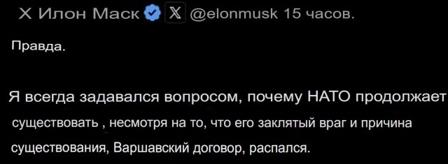 Президент Латвии объяснил Маску, почему существует НАТО