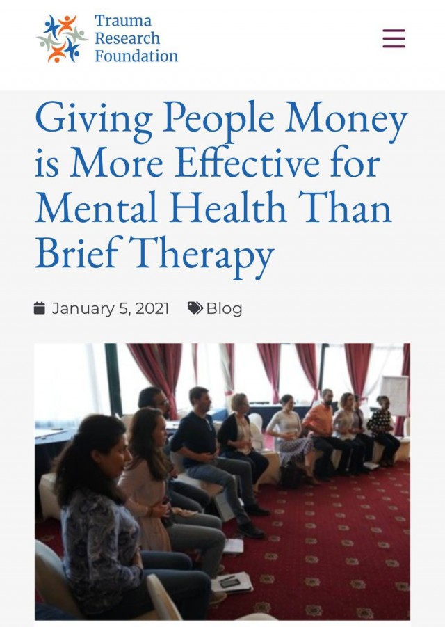 Деньги — лучшее лекарство от депрессии и более эффективное, чем психотерапия