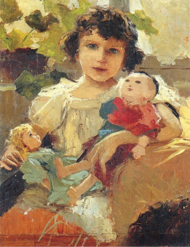 Живопись. Девочки и куклы