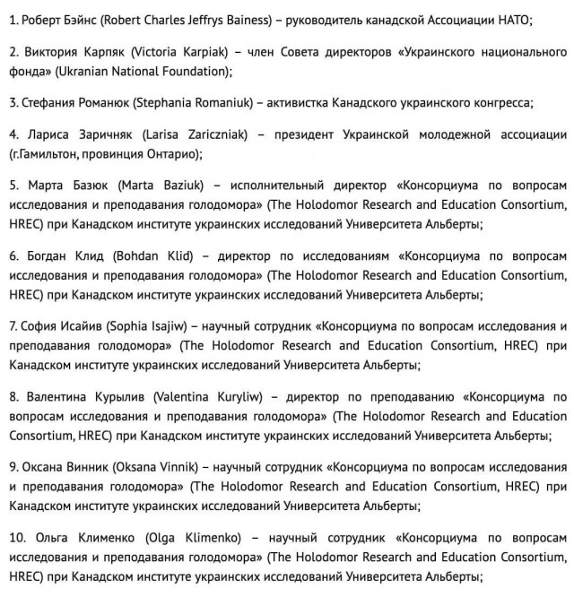 Канадская смена с именами и фамилиями.