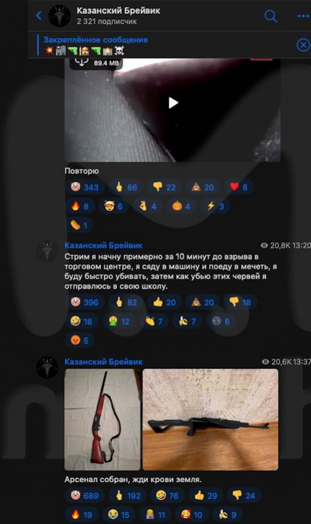 "19 апреля будет днём мяса и горящей плоти, последние месяцы меня разрывает уже, 19 апреля войдёт в историю, я войду в историю, я закончу это"