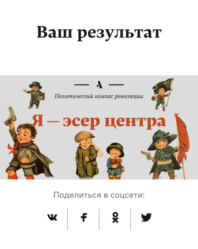 Тест - Ваше место на политическом компасе 1917