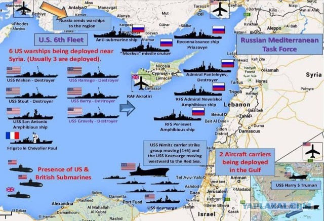 В Средиземное море отправили российский флот!