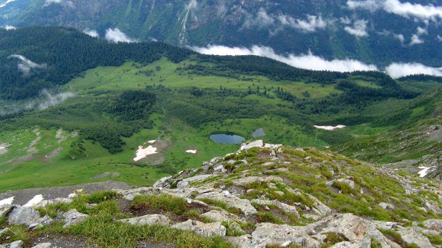 Когда в горах облачно и пасмурно