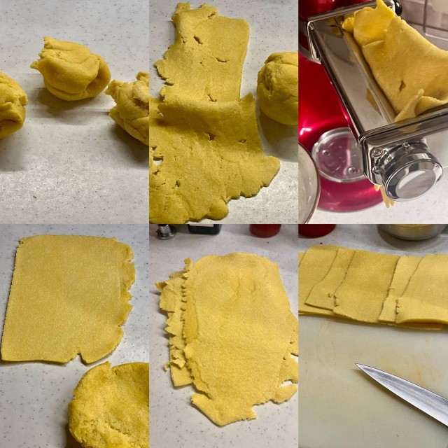 Домашняя паста с помидорами и зеленью