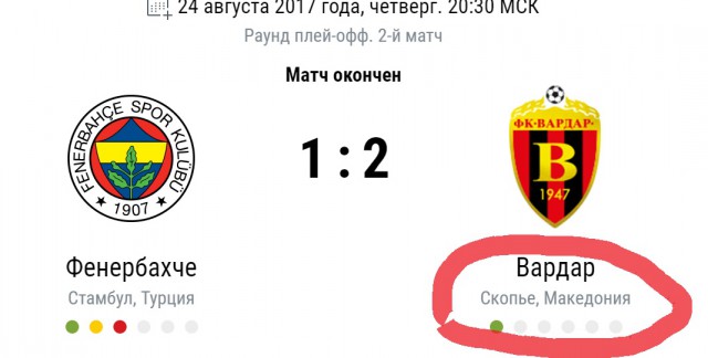 League Europe Сезон 2017/2018