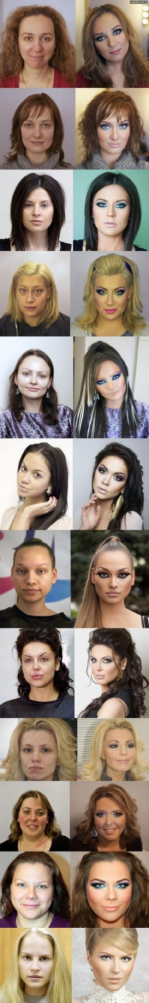 Веселые фото девушек «до и после»