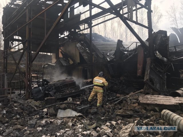 Появилось видео вчерашнего взрыва на пороховом заводе в посёлке Лесной (Рязанская область), где погибли 17 человек