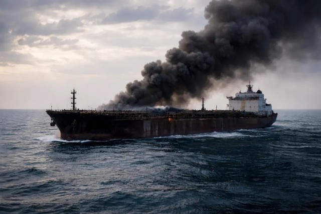 У берегов Новороссийска дронами атакован танкер с казахстанской нефтью