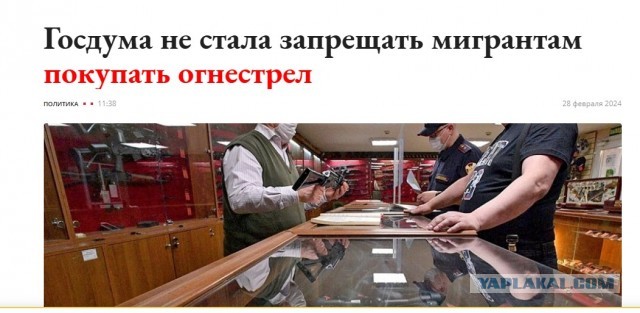 Поправки в законе об Оружии