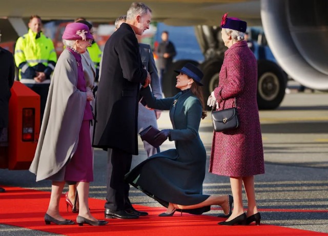 Датская принцесса встала на колено перед королём Испании
