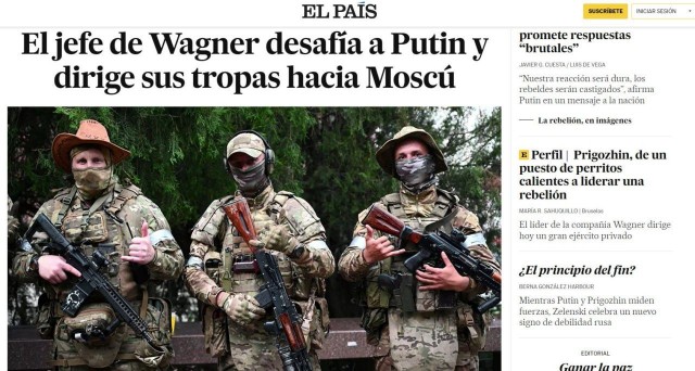 «Россия против России». Военный переворот в РФ на первых полосах всех мировых СМИ