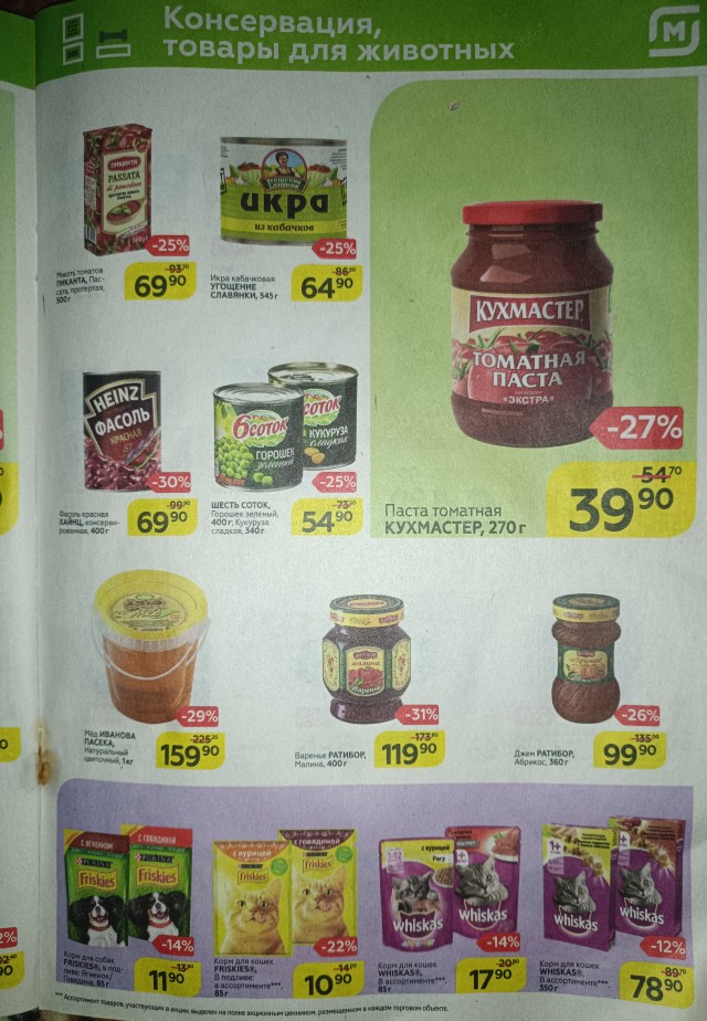 Цены на продукты в конце 2019 года