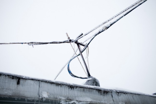 Лед на улицах Москвы