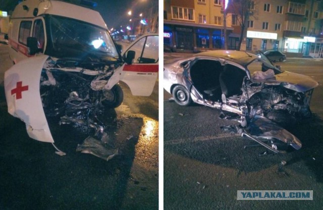 Появилось видео с места ДТП со «скорой», где погибла молодая девушка