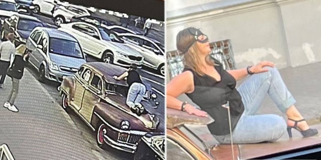 В Минске фотомодель оставила вмятину на капоте редчайшего DeSoto 1948 г.в. Ее ищут всем автосообществом